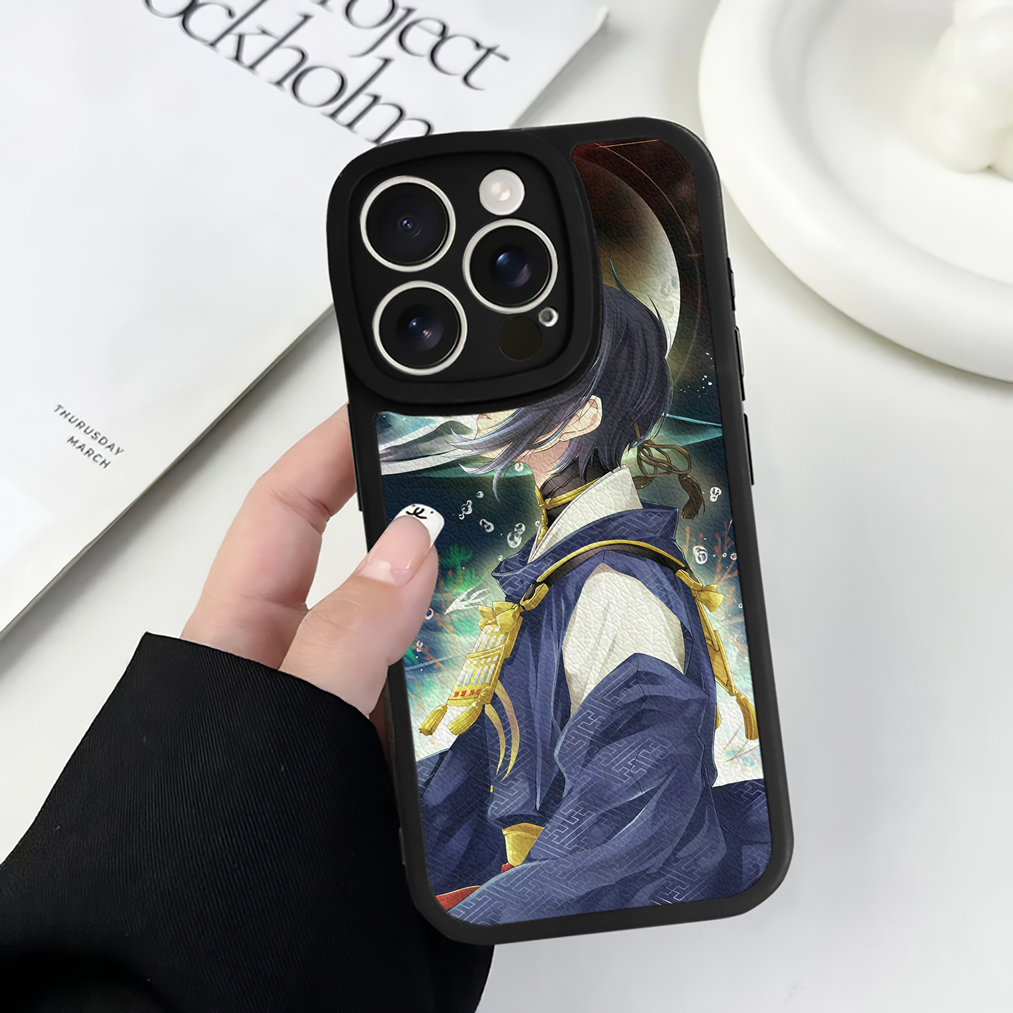 （画像用） 刀剣乱舞 Touken Ranbu 【iPhone 16シリーズ対応】シリコンスマホケース（レザー調） 材質：シリコン